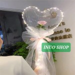 Globos led con rosa y luz parpadeante